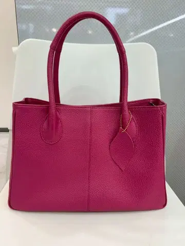 가마쿠라 타카노 슈링크 가죽 토트백 핑크 소가죽