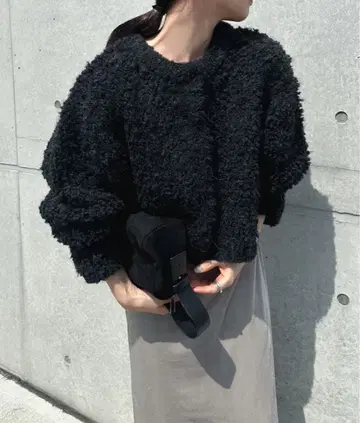 루프얀 니트 숏 가디건