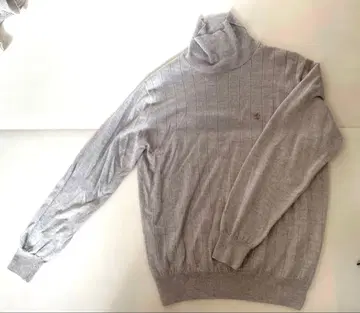 스카치 하우스 그레이 스트라이프 터틀넥 스웨터 L