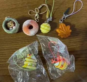 식품 샘플 스트랩 6개 세트