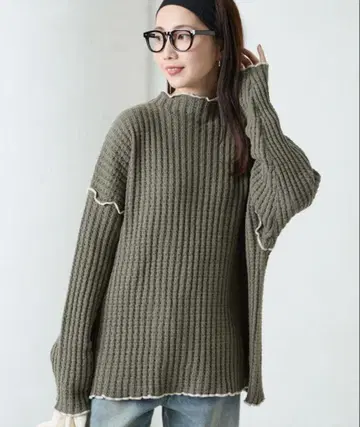 FREAK'S STORE 와플 메로우 하이넥 니트