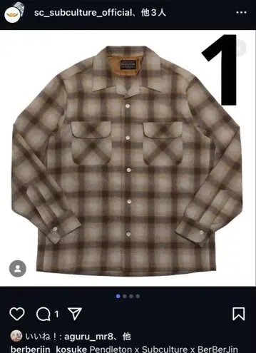 Pendleton x Subculture x BerBerJin 사이즈 1