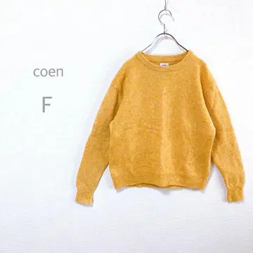 [ coen ] 램스울 100% 하이 게이지 니트 비비드 컬러 빅 루즈