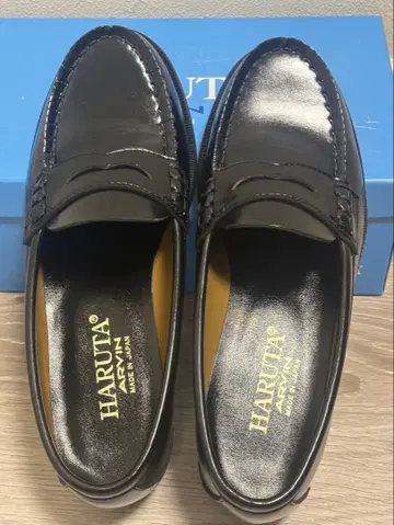 HARUTA 블랙 로퍼 23.5cm