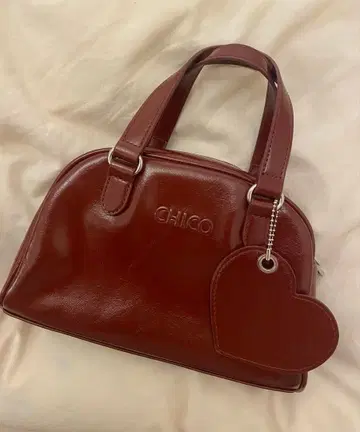 chico 하트 참 포함 미니 보스턴 백