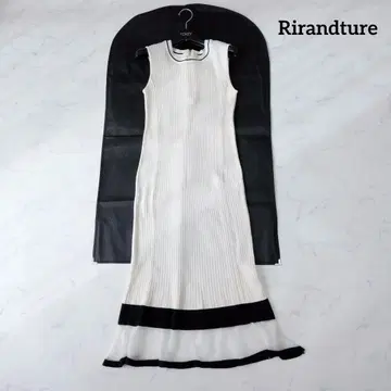 리랜드트루 New 배색 라인 머메이드 원피스 화이트 2