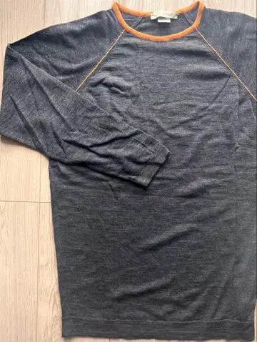 JOHN SMEDLEY 그레이/오렌지 니트