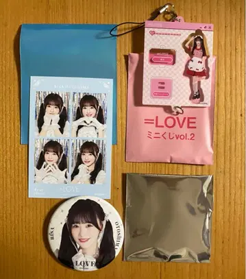 =LOVE 이코러브 오토시마 리사 4컷 보석 의상 캔뱃지 복권 키링
