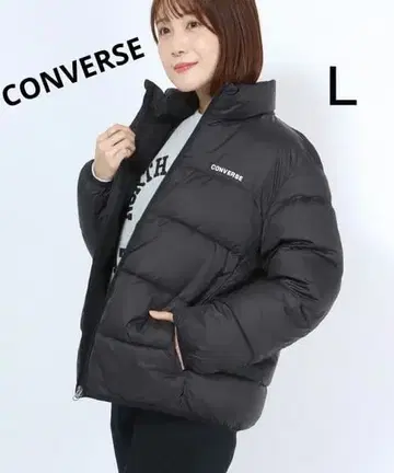 CONVERSE 블랙 다운 자켓