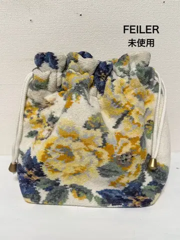 FEILER 꽃무늬 복조리 파우치 미사용