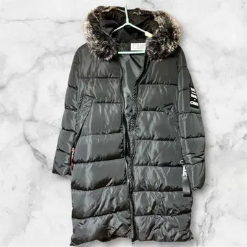 [ 새상품급 ] 롱 다운 코트 블랙 방한 사양 두꺼운 원단