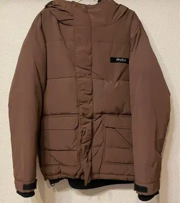 RVCA 후드 부착 다운 자켓 충전솜 S 사이즈 브라운