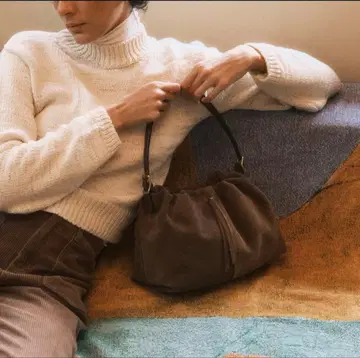 TU ET TOI 브라운 스웨이드 숄더백