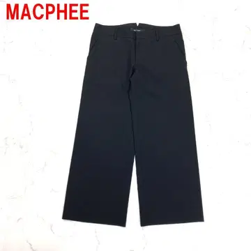 A6513 맥피 캐주얼 팬츠 와이드 팬츠 울 블랙 38