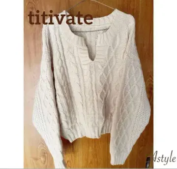 티티베이트 여성용 니트 키넥 베이지