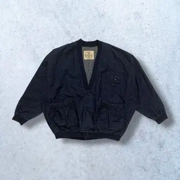 데님풍 가디건 다크 데님 블루