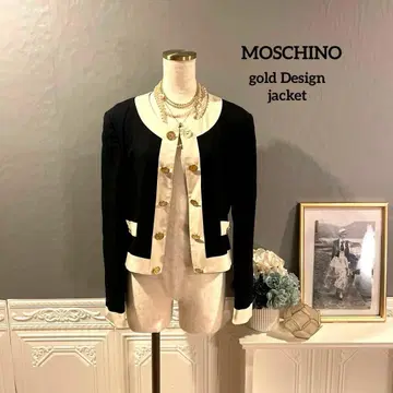 [ 4만 엔 ] MOSCHINO 하트 디자인 바이컬러 자켓