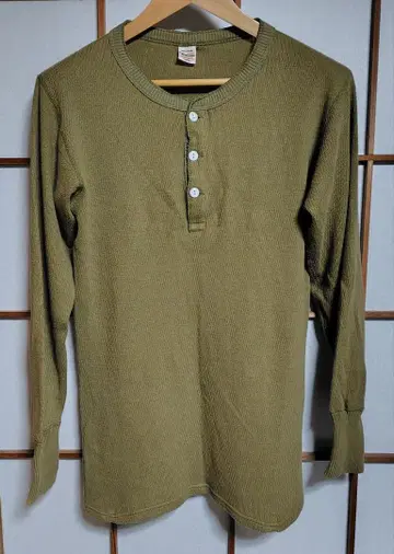 웨어하우스 5904 헨리넥 와플 긴팔 T셔츠