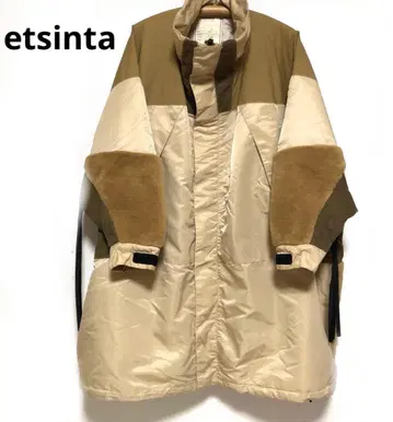 새상품급 etsinta 에신타 충전솜 오버코트 몬스터 카멜 S