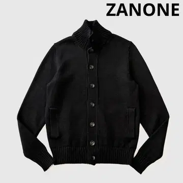 [ 새상품급 ] ZANONE 자노네 쿄토 울 스탠드 카라 니트 블랙