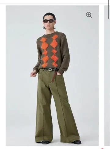 SIMPLE PROJECT CREW-NECK ARGYLE SWEATER