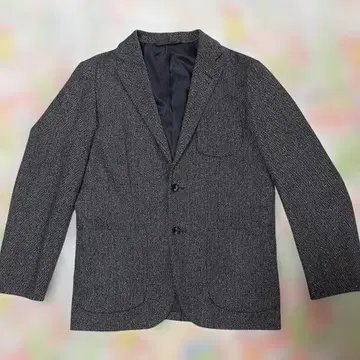 빔즈하트 다크 그레이 헤링본 테일러드 자켓