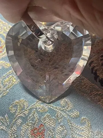 크리스탈 하트형 목걸이