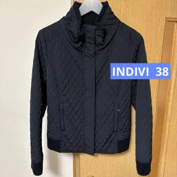 익명 배송 INDIVI 블랙 퀼팅 자켓 패딩 자켓 38