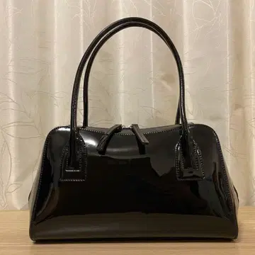 하마노 가죽공예 HAMANO 하마노 에나멜 백 블랙