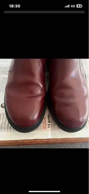 닥터마틴 2976 첼시 부츠 체리 레드 UK8 27cm