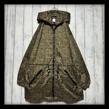 [ 레오파드 올 패턴 나일론 자켓 ] 레오파드 무늬 후드티 남성용 M