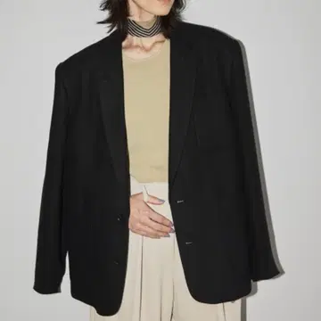 todayful 보이프렌드 린넨 자켓 블랙 아우터 자켓