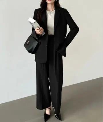 셋업 수트 테일러드 자켓 슬랙스 팬츠