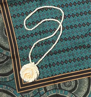 아이보리 목걸이 빈티지