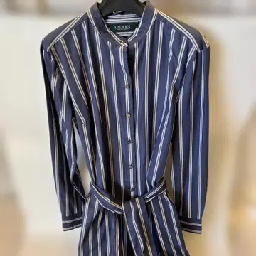 (미사용 새상품) 랄프 로렌 네이비 스트라이프 셔츠 원피스