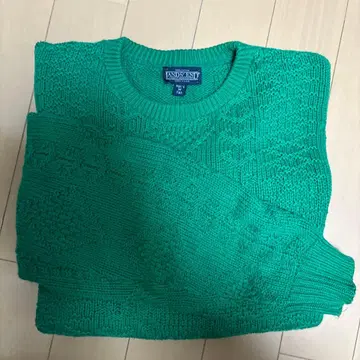 레어 컬러 Lands' End 코튼 니트 USA제 80s 90s