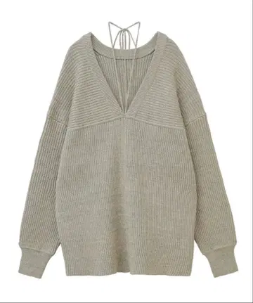 CLANE MIX COLOR STRING WIDE KNIT TOPS