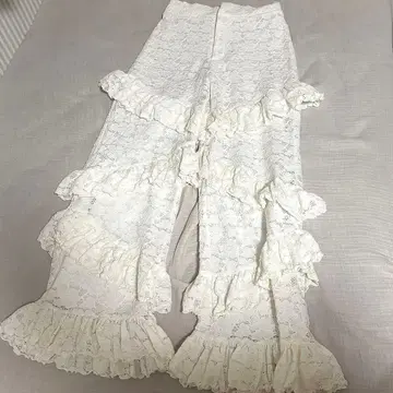 poppy 아사기니뇨 레이스 프릴 팬츠