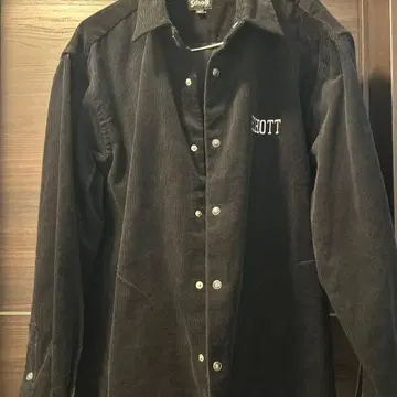 Schott 코듀로이 셔츠 M 블랙