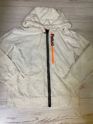 Re-luxi 화이트 후드 부착 후드티 L