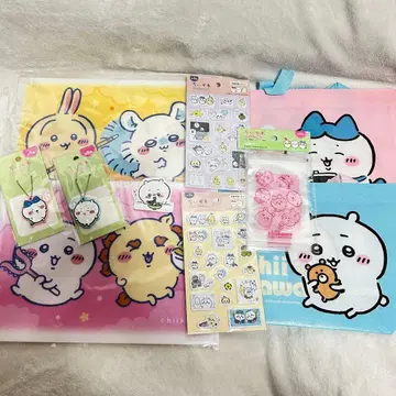 치이카와 (먼작귀) 문구 키링 스티커 클리어 파일 백 씰