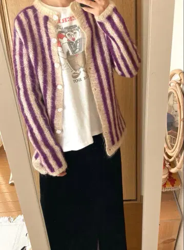 잉글랜드제 빈티지 모헤어 가디건