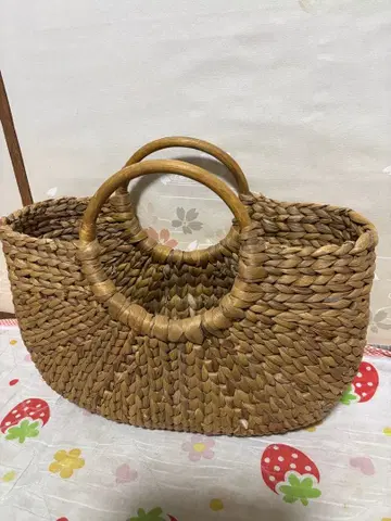 내추럴 브라운 바스켓백 중형