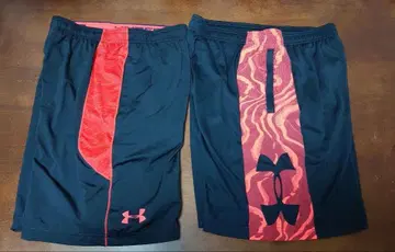 언더아머 블랙 레드 숏팬츠 2종 세트 L