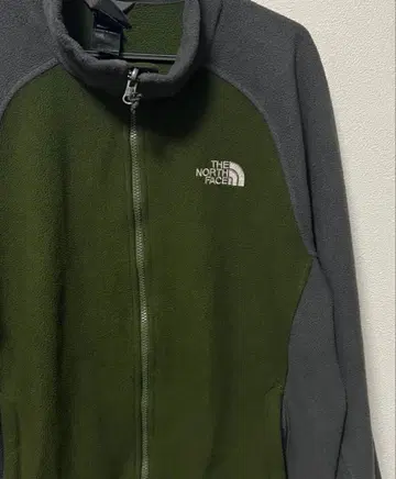 THE NORTH FACE 플리스 자켓 그린 x 그레이 M 새상품급