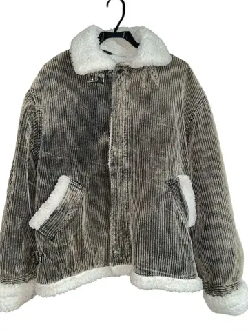 굵은 폭 코듀로이 자켓 보아 안감 90s Y2K 빅 실루엣 계열