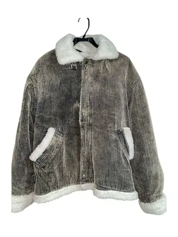 굵은 폭 코듀로이 자켓 보아 안감 90s Y2K 빅 실루엣 계열