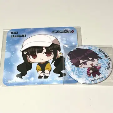 단간론파 V3 캔뱃지 코스터 하루카와 모모타 세트