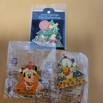 [ 디즈니 ] 핀 배지 크리스마스 미키 미니 도날드 플루토
