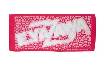 야자와 에이요시 페이스 타월 70 (로고 레오파드) 핑크/화이트